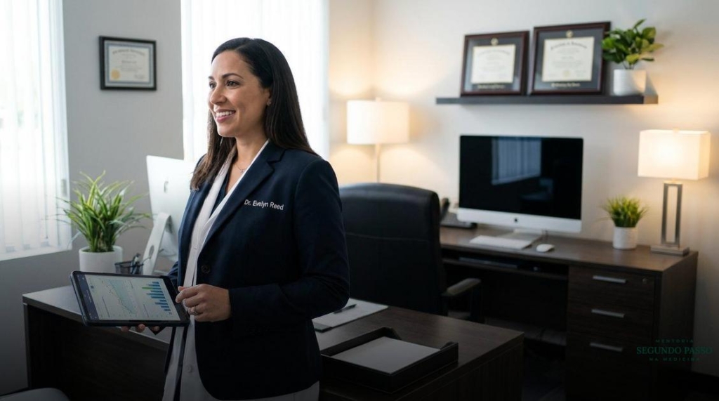 Fabiola Nagoya mentora de médicas. A mentoria Segundo Passo na Medicina foi desenvolvida para te ajudar a trilhar uma carreira médica prospera , entregando o melhor ao seu paciente, sendo valorizada, sendo melhor remunerada, e tendo tempo de qualidade para você e sua família.;transição para consultório particular
